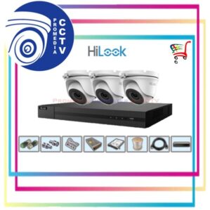 PAKET CCTV 3 KAMERA + PASANG MERK HILOOK 2 MEGAPIXEL