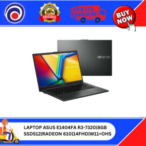 LAPTOP ASUS E1404FA R3-7320|8GB|SSD512|RADEON 610|14FHD|W11+OHS