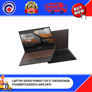 LAPTOP AXIOO PONGO 725 I7 12650H|16GB 512GB|RTX2050|15,6IPS |W11