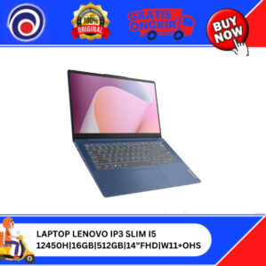 LAPTOP LENOVO IP3 SLIM I5 12450H|16GB|512GB|14″FHD|W11+OHS