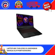 LAPTOP MSI THIN GF63 I5-12450H|8GB|SSD512|15,6″IPS|RTX2050|W11