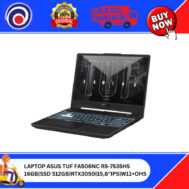 LAPTOP ASUS TUF FA506NC R5-7535HS 16GB|SSD 512GB|RTX3050|15,6″FHD|W11+OHS