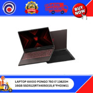 LAPTOP AXIOO PONGO 750 I7 13620H 16GB SSD512|RTX4050|15,6″FHD|W11