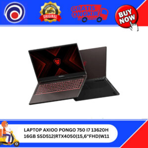 LAPTOP AXIOO PONGO 750 I7 13620H 16GB SSD512|RTX4050|15,6″FHD|W11