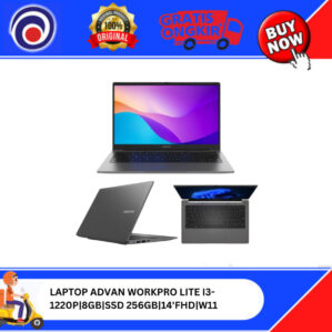 LAPTOP ADVAN WORKPRO LITE I3-1220P | 8GB | SSD 256GB | 14’FHD | W11