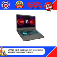 LAPTOP MSI THIN 15 B12UCX I7 12650H|8GB SSD512|RTX2050|15,6″FHD|W11