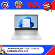 LAPTOP HP 14S DQ5567TU I3 1215U/4GB/SSD512/14″FHD/BACKLIT KB/W11+OHS